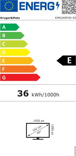 Energy Label Krüger&Matz KM0240FHD-S5 (40", S5, LED, Full HD, 2022)