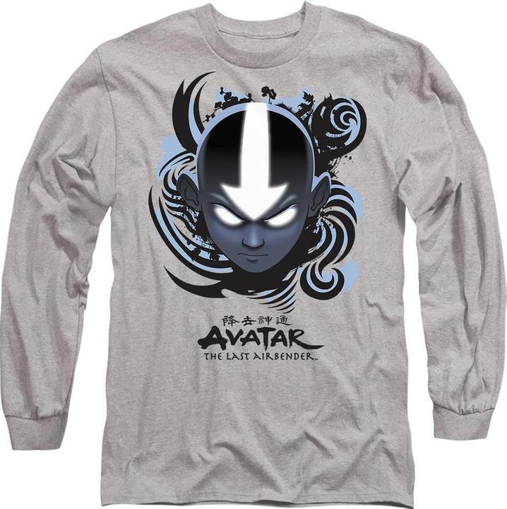 Actual product image Avatar: The Last Airbender Unisex Adult Blue and Black Kanji T-Shirt (M)