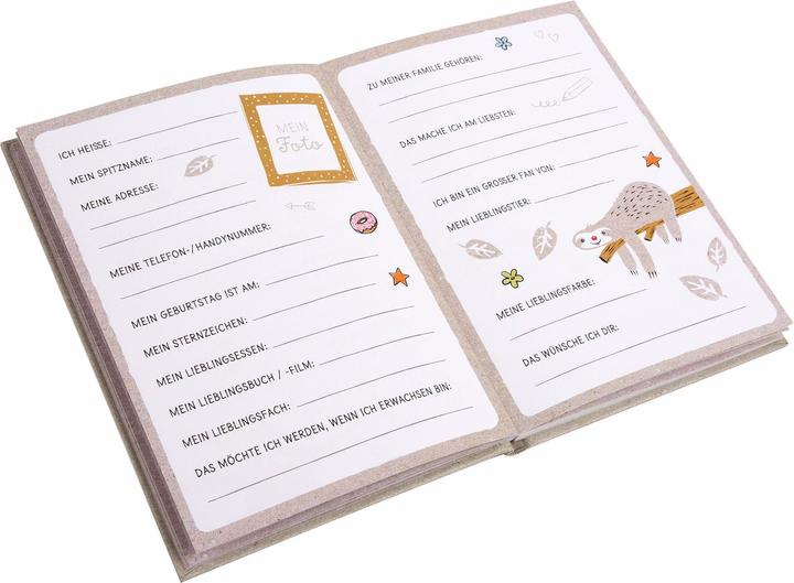 Actual product image Goldbuch Friends book Happylife Sloth (A5, Lined, Hardcover)