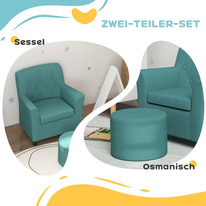 Produktbild Aiyaplay Kindersessel Schaumstoff, Polyester Blau (Kindersessel)