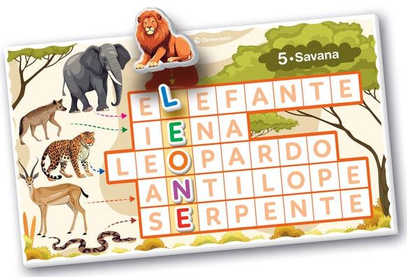 Image du produit Clementoni Sapientino Logic cartes illustrées avec des lettres, des mots croisés pour les enfants, Flashc