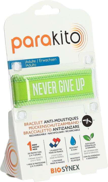 Produktbild Para‘Kito Parakito Armband Erwachsene Never Give Up grün (892.50 ml)