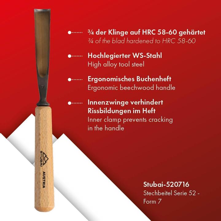 Produktbild Stubai Stechbeitel Form 7 (16 mm)