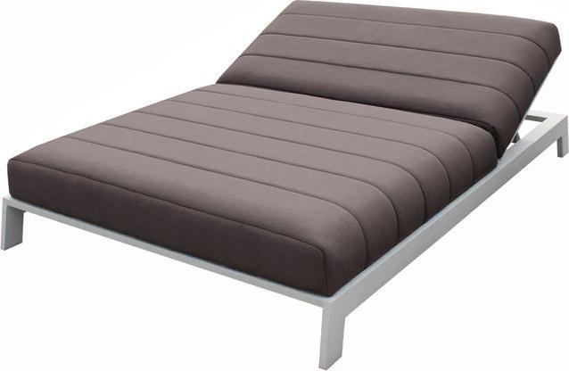 Divano Outdoor Doppelliege BITE Lounger Sunbrella, weiss-taupe (203 cm)