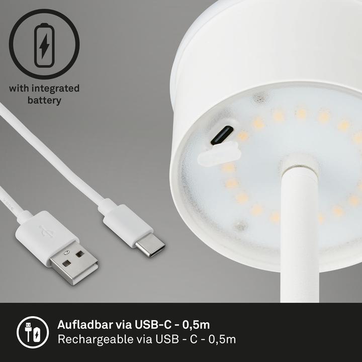 Immagine prodotto Briloner Lampada da terra LED a batteria, bianca, 1xmodulo LED/3.5W (400 lm)