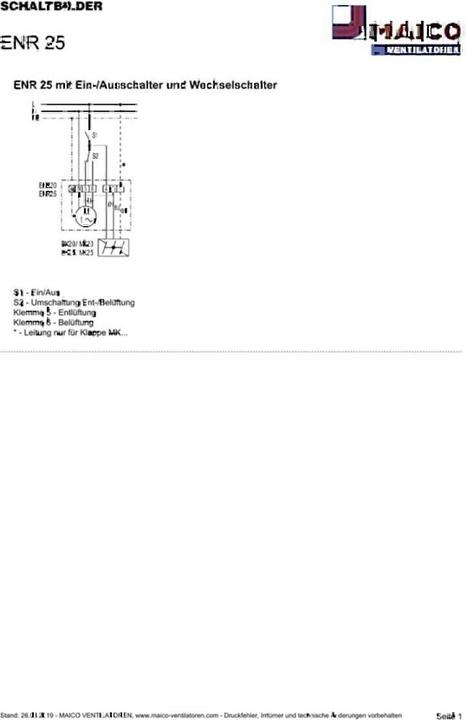 Actual product image Maico Wall-mounted fan ENR 25