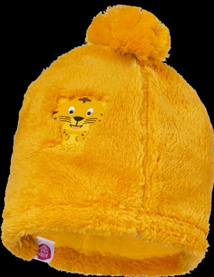 Produktbild Affenzahn Mütze Tiger recyceltes Fleece senf