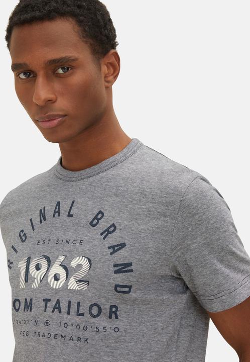 Immagine prodotto Tom Tailor T-Shirt Gestreiftes Kurzarmshirt mit Rundhalsausschnitt und Print (XXL)