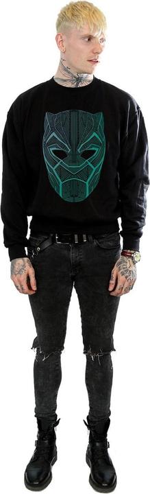 Actual product image Mens Black Panther Tribal Mask Cotton Sweatshirt (S)