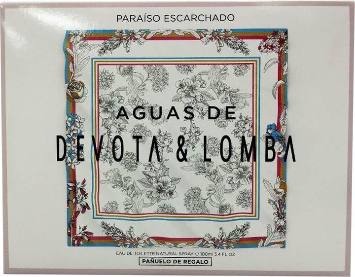 Immagine prodotto Devota & Lomba PARAISO ESCARCHADO SET (ET 100 vp + PAÑUELO) (6 uds + 1 tester gratis) NOVEDAD (Eau de toilette, 100 ml)