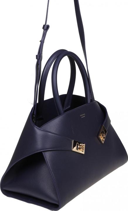 Actual product image Salvatore Ferragamo Ferragamo hug th m handbag in blue leather
