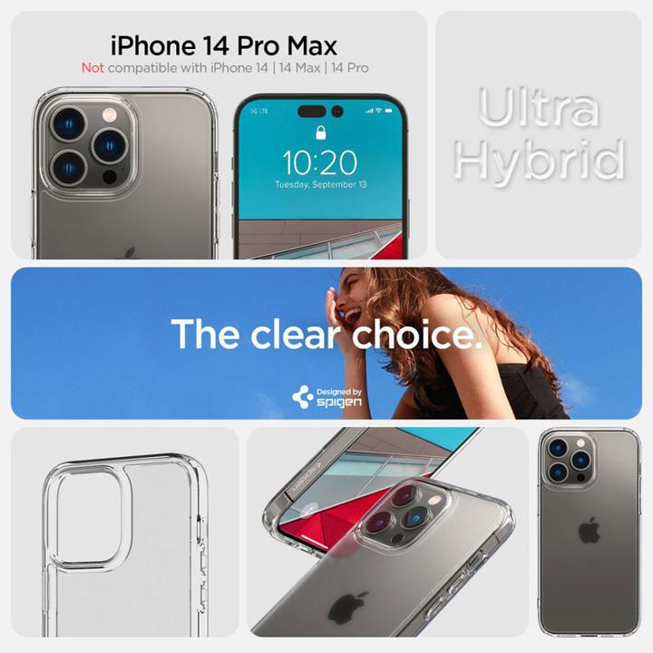Actual product image Spigen Ultra Hybrid Iphone 14 Pro Max Frost Clear (Apple iPhone 14 Pro Max)
