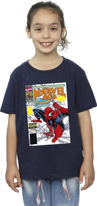 Actual product image Girls Spider-Man Age Comic Cover Cotton T-Shirt (152, 158)