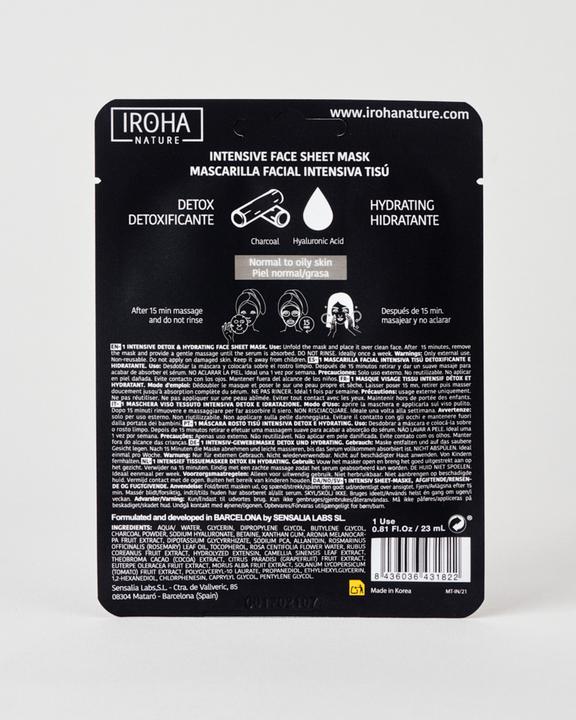 Actual product image Iroha Nature Nature - Detox Tissue Face Mask (1000 ml)