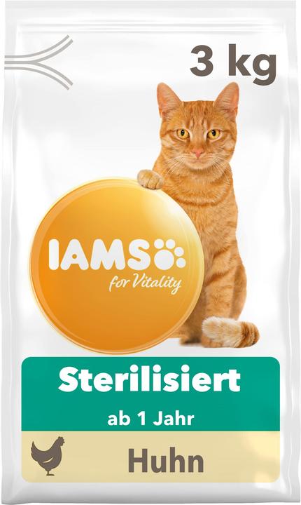 Actual product image Iams for Vitality Sterilised with Chicken (Senior, Adult, 1 pcs., 3000 g)