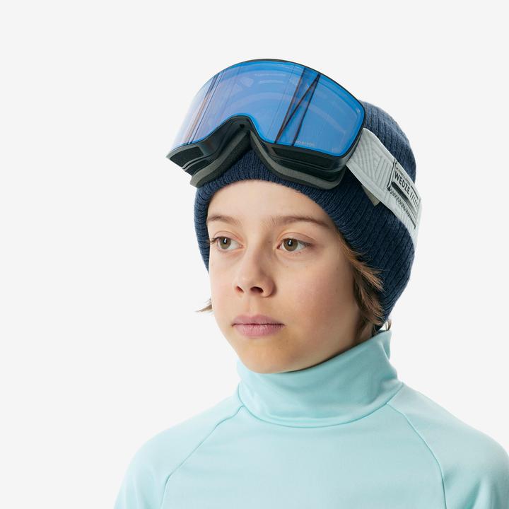 Image du produit Wedze Sous-vêtements de ski T-shirt fonctionnel enfant col haut - BL 500 turquoise (3, 4)