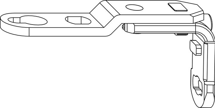 Actual product image Maco MM Swivel hinge arm AS/PVC/DTuni for swivel/tilt hinge faceplate 120 kg, silver (202271)