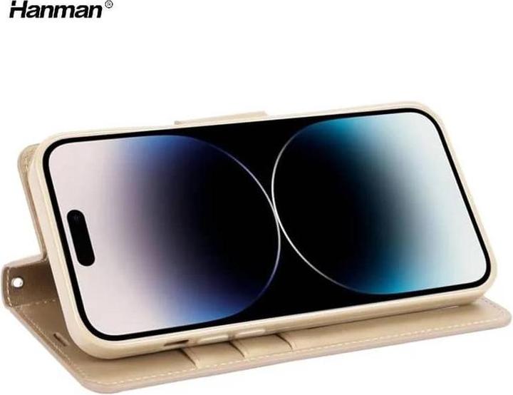 Image du produit Hanman Apple iPhone 7 Plus / 8 Plus - Étui à clapet en métal avec 3 emplacements pour cartes, doré (Apple iPhone 7 Plus, Apple iPhone 8 Plus)
