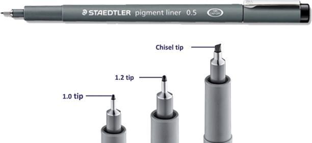 Actual product image Staedtler Fineliner Pigment liner 308 Line width: 1.2 mm Writing colour: black (Black, Gray, 1 x)