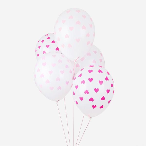Produktbild My Little Day Ballon mit Rosa Herzen (5 x)