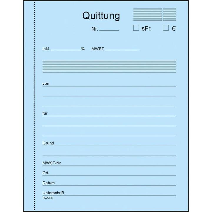 Actual product image Favorit Carbonless copybook Receipts with carbonless paper (150 x)