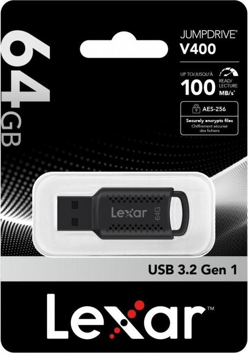 Image du produit Lexar JumpDrive V400 USB 3.0 (64 Go, USB-A)