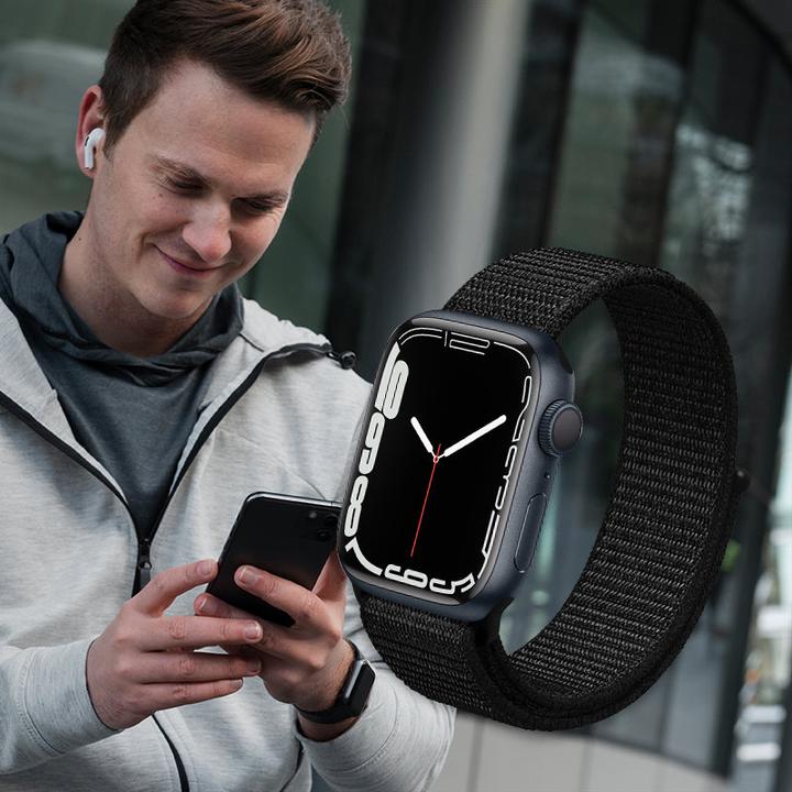 Productafbeelding Crong Reflecterende band - Sporthorloge 42 (Reflecterende draad en slijtvaste nylonvezel, Apple Watch)