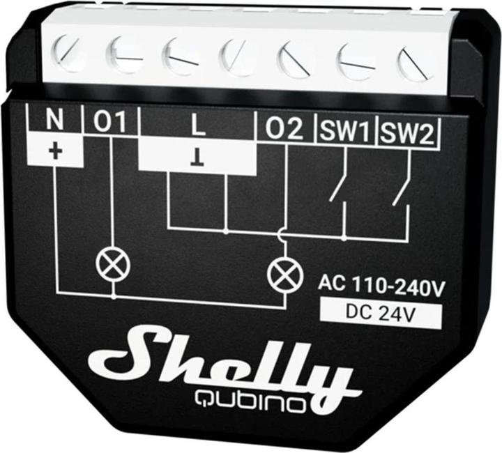Actual product image Shelly ALREZWE W 2PM - Qubino Wave 2PM Relay 16A 2 channel (Switch actuator)