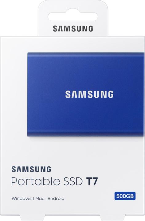 Actual product image Samsung Portable T7 Blue (500 GB)