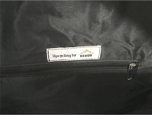 Produktbild Bekos Upcycling - Grosse Einkaufstasche aus recycelten Fischfuttersäcke hellblau