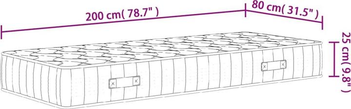 Produktbild VidaXL Jeronimus (80 x 200 cm, Federkern)