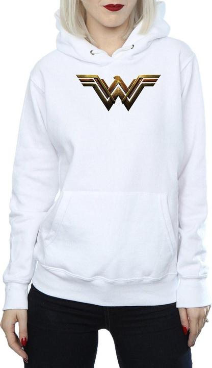 Actual product image Womens/Ladies Justice League Movie Wonder Woman Emblem Hoodie (XXL)