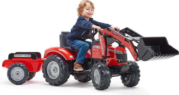 Image du produit Falk Toys Tracteur Massey Ferguson + remorque XL