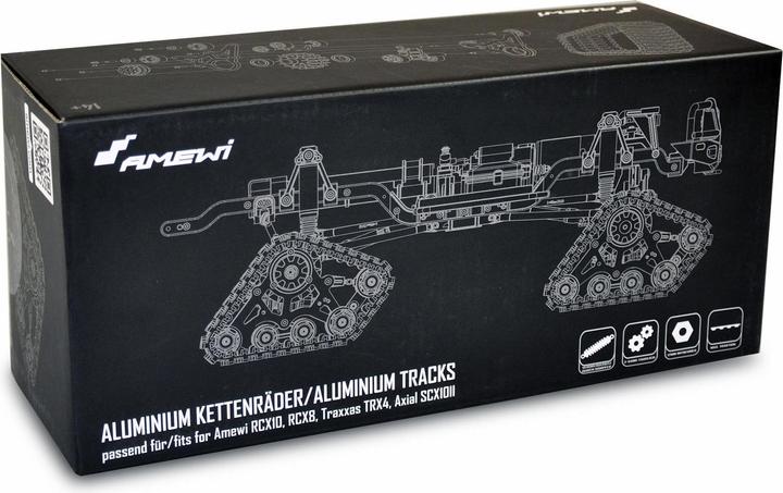 Image du produit Amewi Kettenfahrwerk mit Dämpfungssystem (4 Stück) Schwarz