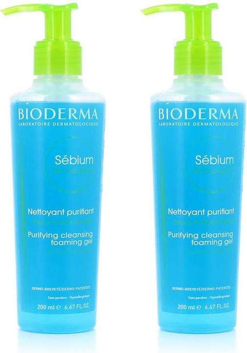 Produktbild Bioderma Sébium Purifying Cleansing Foaming Gel Unscented 200ml - Pack of 2 (Gel, 200 ml)