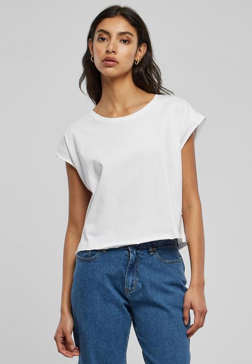 Actual product image Urban Classics Ladies Organic Open Edge Tee - 126809 (4XL)