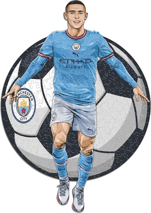 Productafbeelding Iconic Man City FC - Phil Foden - Houten legpuzzel maat L (500 stukjes) (500 onderdelen)