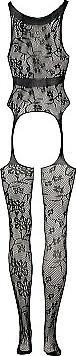 Produktbild Le Désir Lace suspender bodystocking with round neck - O/S (One Size)