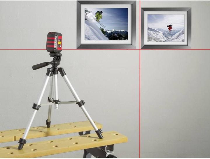 Actual product image Toolcraft Cross line laser CL8 with tripod