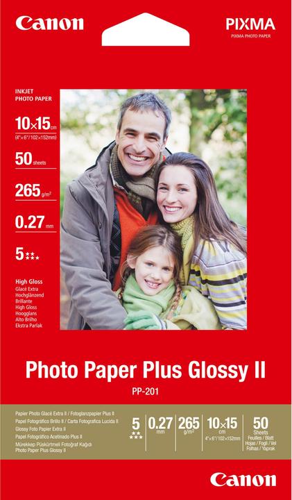 Canon PP-201 Fotopapier 4x6 50 Blatt glänzend (260 g/m², 10 x 15 cm, 50 x)