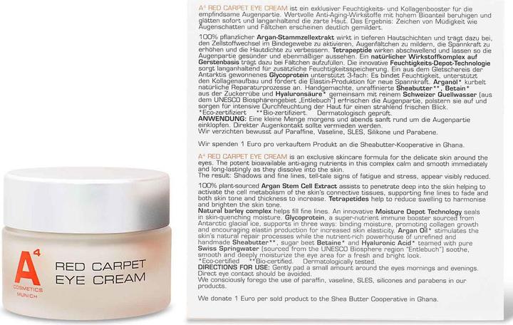 Produktbild A4 Health and Beauty Red Carpet Eye Cream (15 ml, Tag + Nacht, Tag)