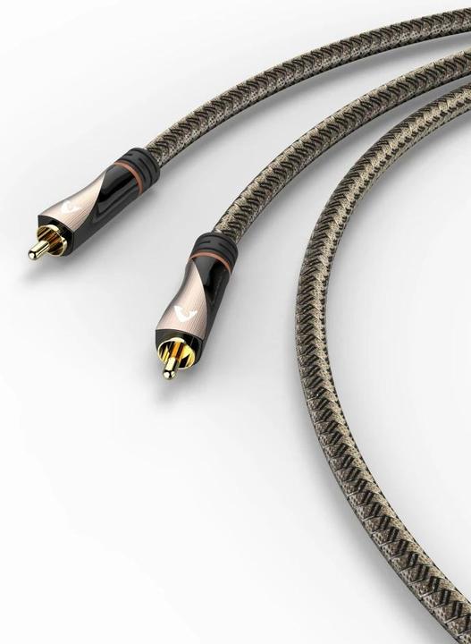 Actual product image Avinity Digital cinch cable, 1 plug - 1 plug, fabric, gold-plated, 1 m (1 m, Cinch)
