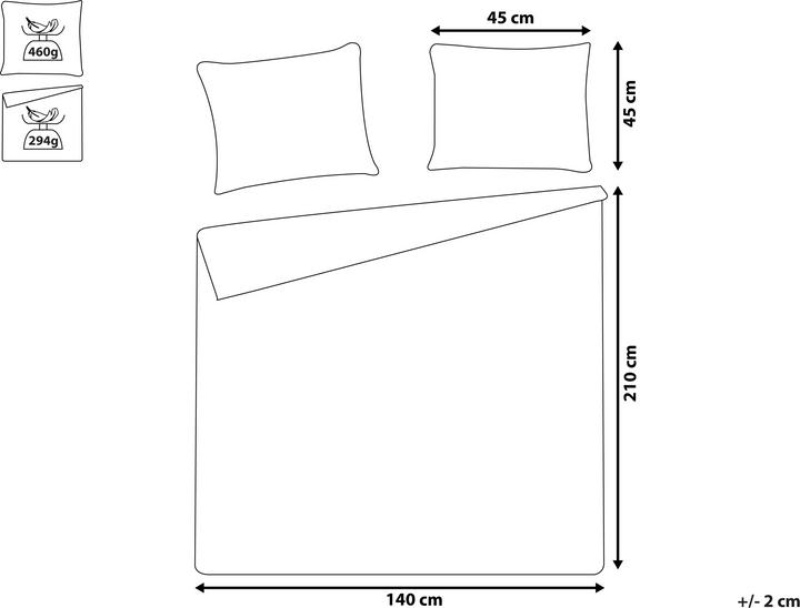 Produktbild Beliani Tagesdecken Set mit Kissen Prägemuster 3-teilig braun 140 x 210 cm RAYEN (140 x 210 cm)