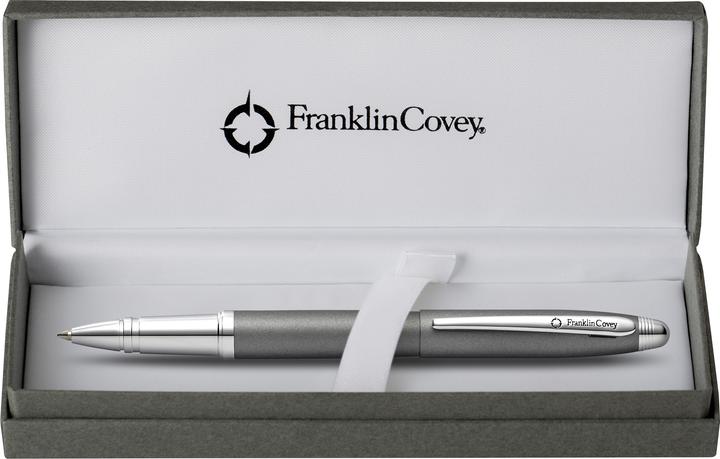 Actual product image Cross Franklin Covey rollerball grey lacquer with chrome fittings in gift box (Grey lacquer, 1 x)