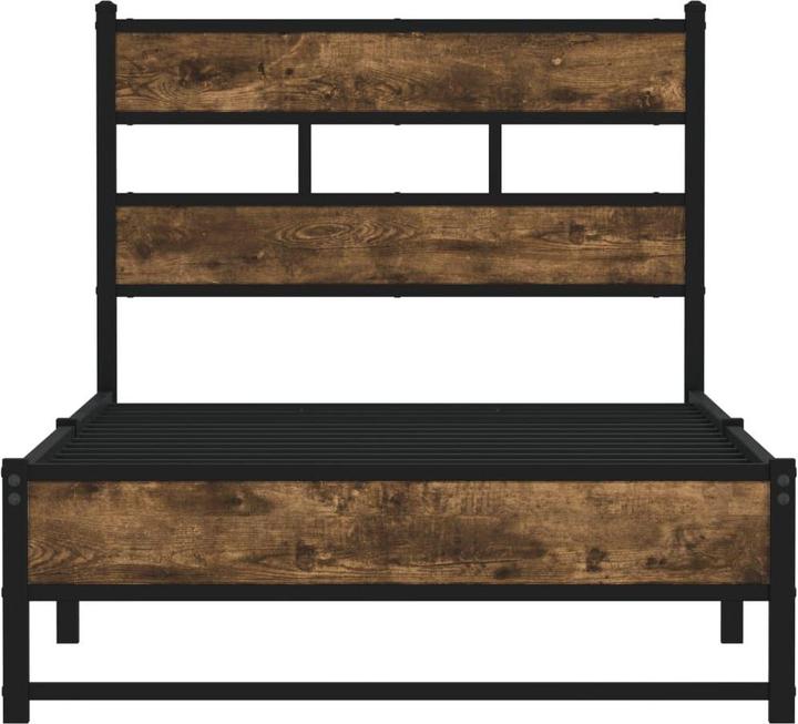 Produktbild VidaXL Metallbett Bett Lattenrost Einzelbett Bettgestell ohne Matratze 100x200cm (100 x 200 cm)