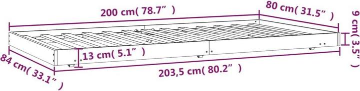 Produktbild VidaXL Bett Kiefer (80 x 200 cm)