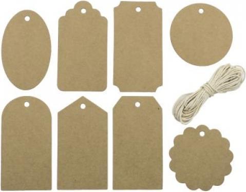 Actual product image Artoz Gift tags brown Hangtag Set Recycling 16 pcs. (Gift bag, 16 x)
