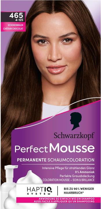 Actual product image Schwarzkopf Perfect Mousse Perfect Mousse (465 Chocolate brown)