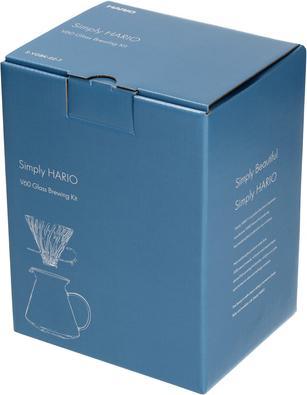 Immagine prodotto Hario Kit per la preparazione della birra in vetro V60 - Set Birraio in vetro + Server + Filtro (0.60 l)