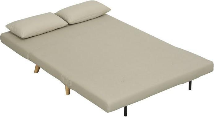 Actual product image Swisshandel24 Schlafsofa Sofa mit Schlaffunktion 130 X 78 cm Couch mit Lendenkissen, Beige